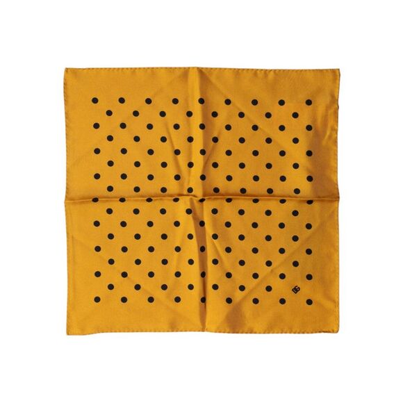 Dolce & Gabbana Orange Polka Dot Square Handkerchief Men's Scarf
